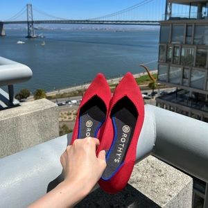 Rothy’s the point Chili Red size 7 (6.5) washable
